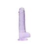 8"" / 20 cm Realistic Dildo With Balls - Purple - 5