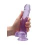 8"" / 20 cm Realistic Dildo With Balls - Purple - 8
