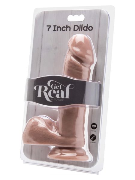 Dildo 7 inch with Balls Light skin tone - 2