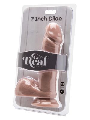 Dildo 7 inch with Balls Light skin tone - image 2