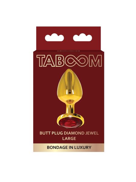Butt Plug With Diamond Jewel L Gold - 2