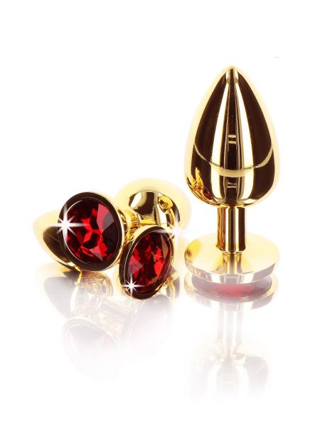 Butt Plug With Diamond Jewel L Gold - 5