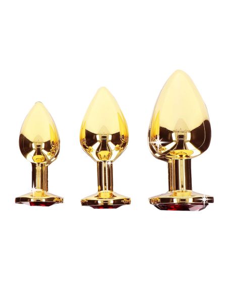 Butt Plug With Diamond Jewel L Gold - 6