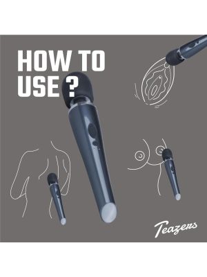 Black Lightning Wand Vibrator - image 2
