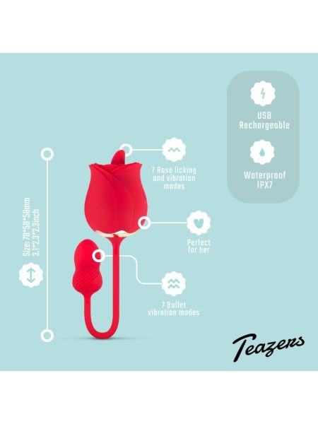 Teazers Rose Vibrator and Clitoris Stimulator - 3