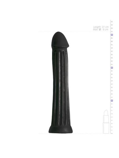 Dildo All Black 31.5 cm - 4