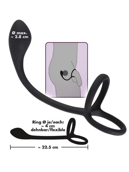Black Velvets Cock + Ball ring - 8