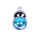 Plug-Jewellery Dark Silver BUTT PLUG- Light Blue