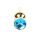 Plug-Jewellery Gold BUTT PLUG- Light Blue