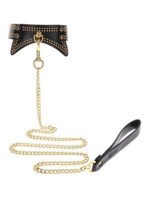 Studded Collar and Leash Black