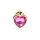 Plug-Jewellery Gold  Heart PLUG- Pink
