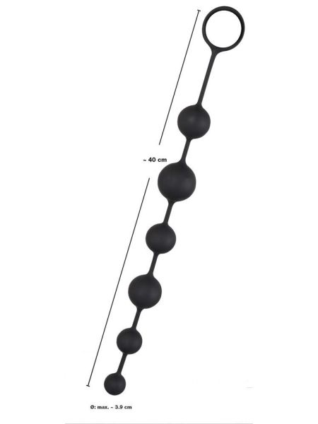 Black Velvets Anal Beads - 4