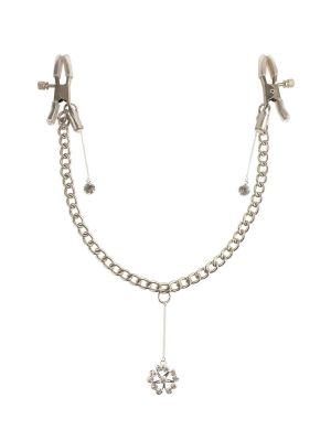 FETISH FANTASY SERIES CRYSTAL NIPPLE CLAMPS SILVER