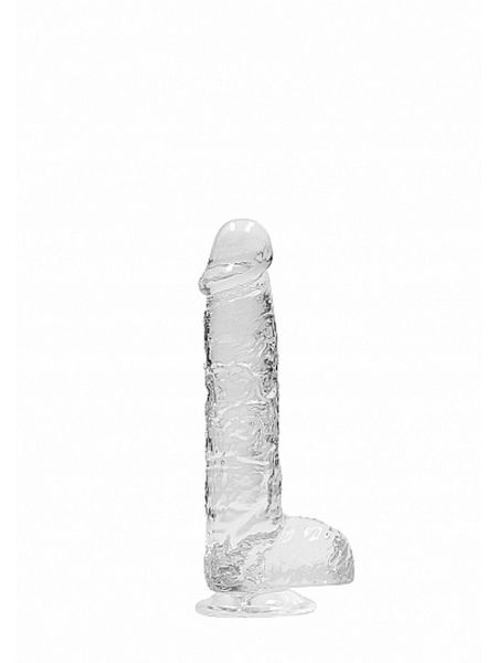 6"" / 15 cm Realistic Dildo With Balls - Transparent - 4