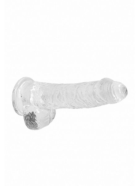 6"" / 15 cm Realistic Dildo With Balls - Transparent - 6