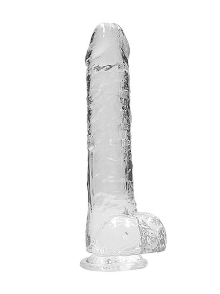 9"" / 23 cm Realistic Dildo With Balls - Transparent