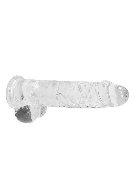 9"" / 23 cm Realistic Dildo With Balls - Transparent - 6