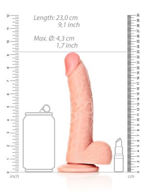 Curved Realistic Dildo  Balls  Suction Cup - 8
