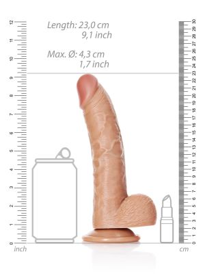 Curved Realistic Dildo  Balls  Suction Cup - 8