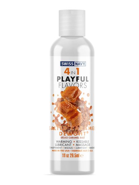 4 In 1 Lubricant with Salted Caramel Delight Flavor - 1 fl oz / 30 ml