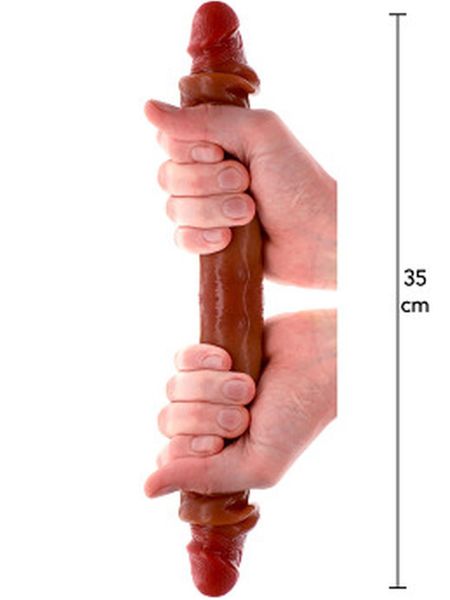 Silicone Foreskin D-Dong 35 cm Caramel skin tone