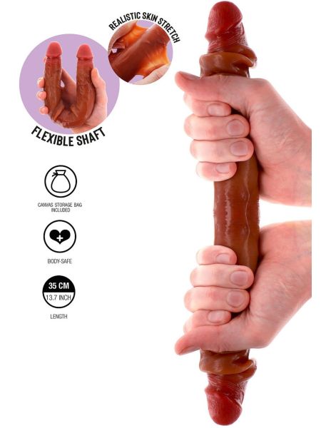 Silicone Foreskin D-Dong 35 cm Caramel skin tone - 4