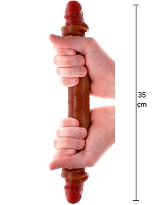 Silicone Foreskin D-Dong 35 cm Caramel skin tone