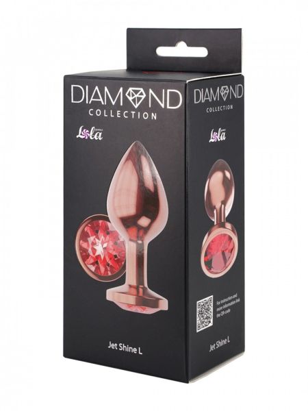 Plug-Butt Plug Diamond Ruby Shine L Rose Gold - 4