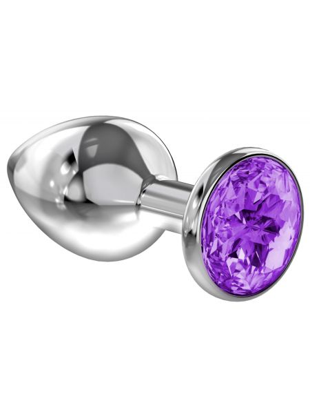 Enlarged Anal Plug Diamond Purple Sparkle XL - 3
