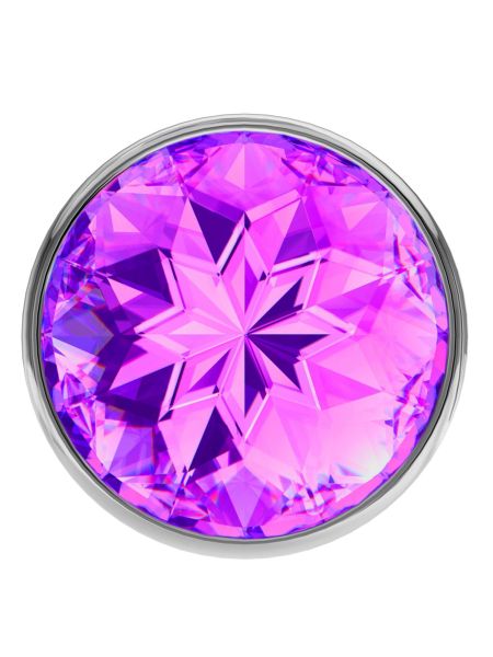 Enlarged Anal Plug Diamond Purple Sparkle XL - 4