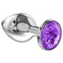 Enlarged Anal Plug Diamond Purple Sparkle XL - 4