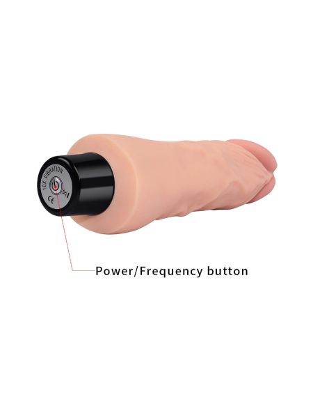 7"" REAL SOFTEE Vibrating Dildo - 6
