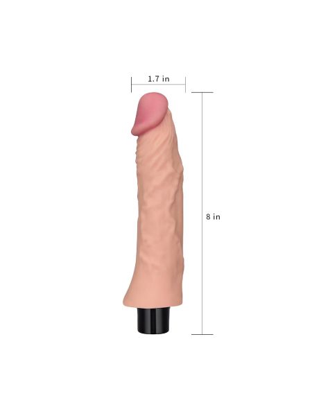 8"" REAL SOFTEE Vibrating Dildo - 7