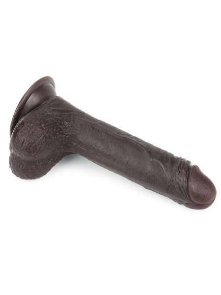 7'' Sliding Skin Dual Layer Dong - Black - 9