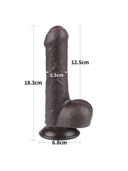 7'' Sliding Skin Dual Layer Dong Black - 2