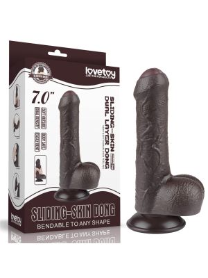 7'' Sliding Skin Dual Layer Dong Black