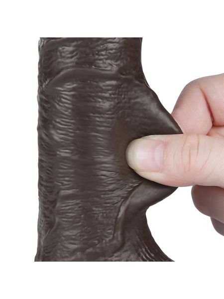 7.5'' Sliding Skin Dual Layer Dong Black - 9
