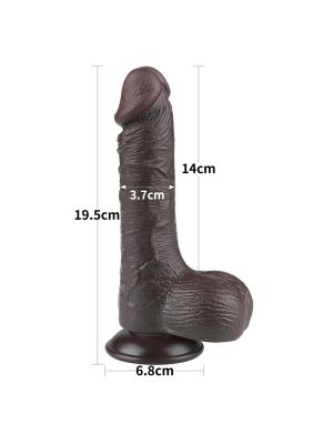7.5'' Sliding Skin Dual Layer Dong Black - image 2