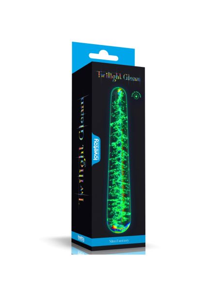 Glow-in-the-dark Twilight Gleam Glass Dildo