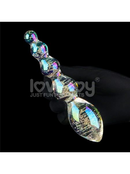 Glow-in-the-dark Twilight Gleam Glass Dildo - 3