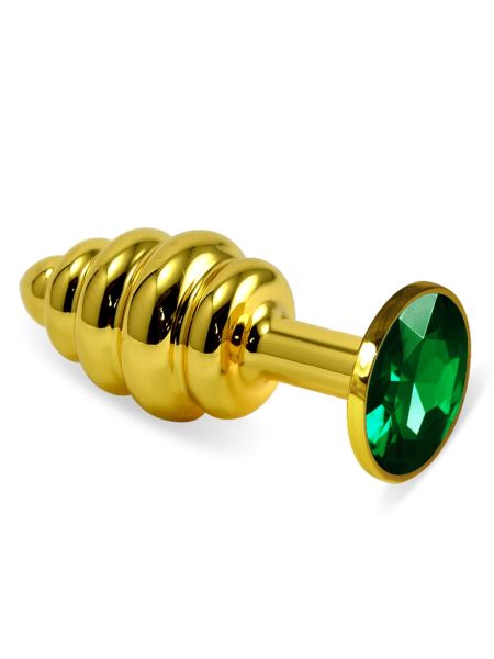 Gold Spiral Plug Green