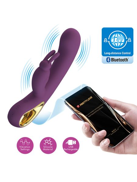 PRETTY LOVE - Liam purple, 12 vibration functions Mobile APP Long-distance Control - 12