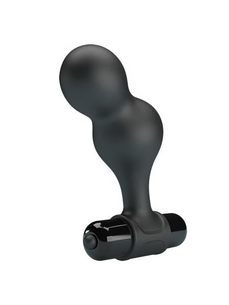 Mr. Play Silicone Anal Plug, 10 functions of vibration Black - 2