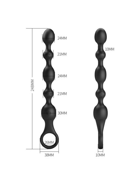 PRETTY LOVE - Van, 10 vibration functions Beaded Anal Vibrator! - 9