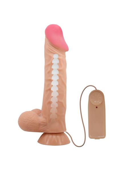 BAILE - Sliding Skin 9,4'' Flesh Vibration Bendable Suction base TPR ABS - 2
