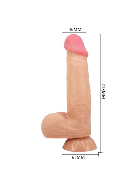 BAILE - Sliding Skin 8,5'' Flesh Suction base Bendable TPR - 4