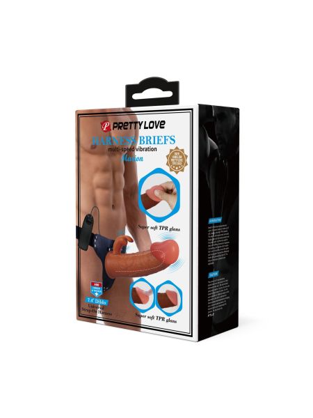 PRETTY LOVE - Marion, Universal Strap-On Harness, Dildo 7.4''TPR, multi-speed vibration - 11
