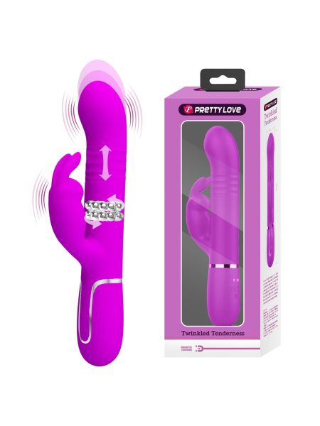 PRETTY LOVE - Coale Twinkled Tenderness Purple, 7 vibration functions 4 rotation functions 4 thrusting settings