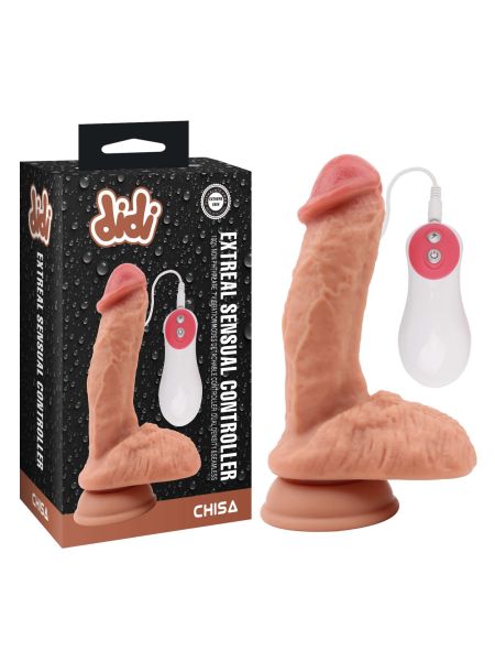 Extreal Sensual Controller Vibrating Dildo Flesh