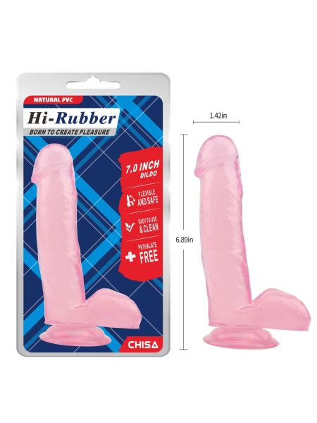 7.0 Inch Dildo-Pink - 5